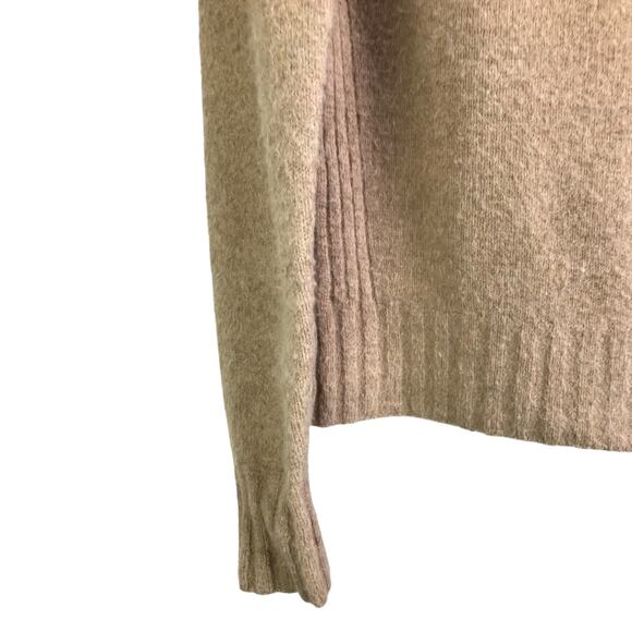 J.Crew Sweater Womens M Tan Alpaca Wool Knit Turtle Neck Long Sleeves Pullover - Picture 7 of 10